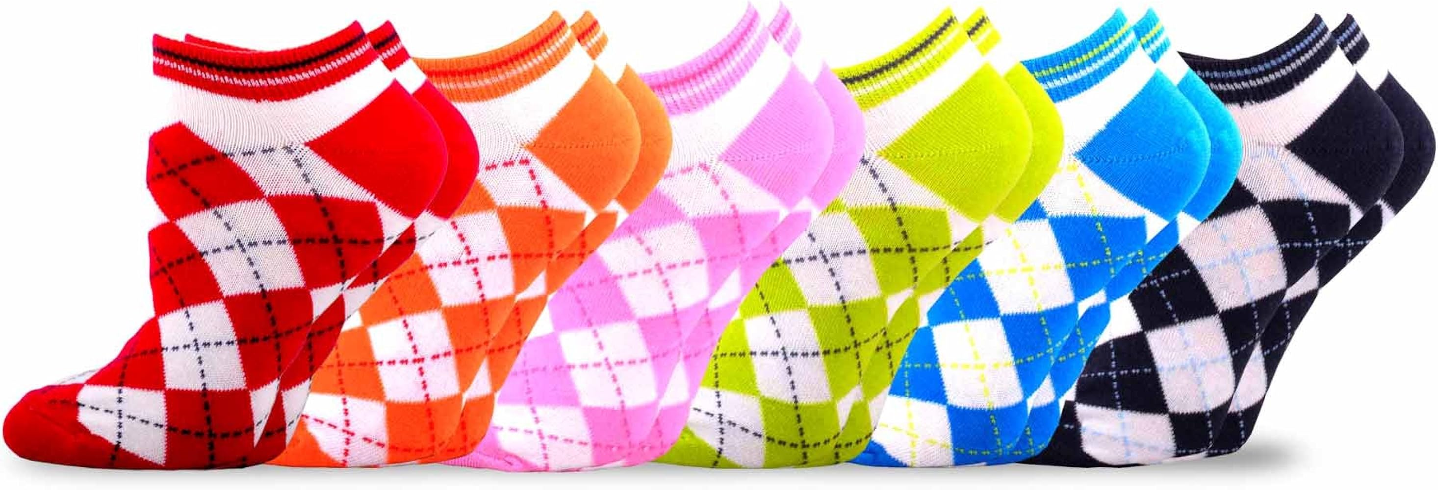 Cute Colorful Low Cut Ankle Socks for Women Girls 9-11 Cotton Acrylic Novelty 6 Pairs Socks Gift for Her School