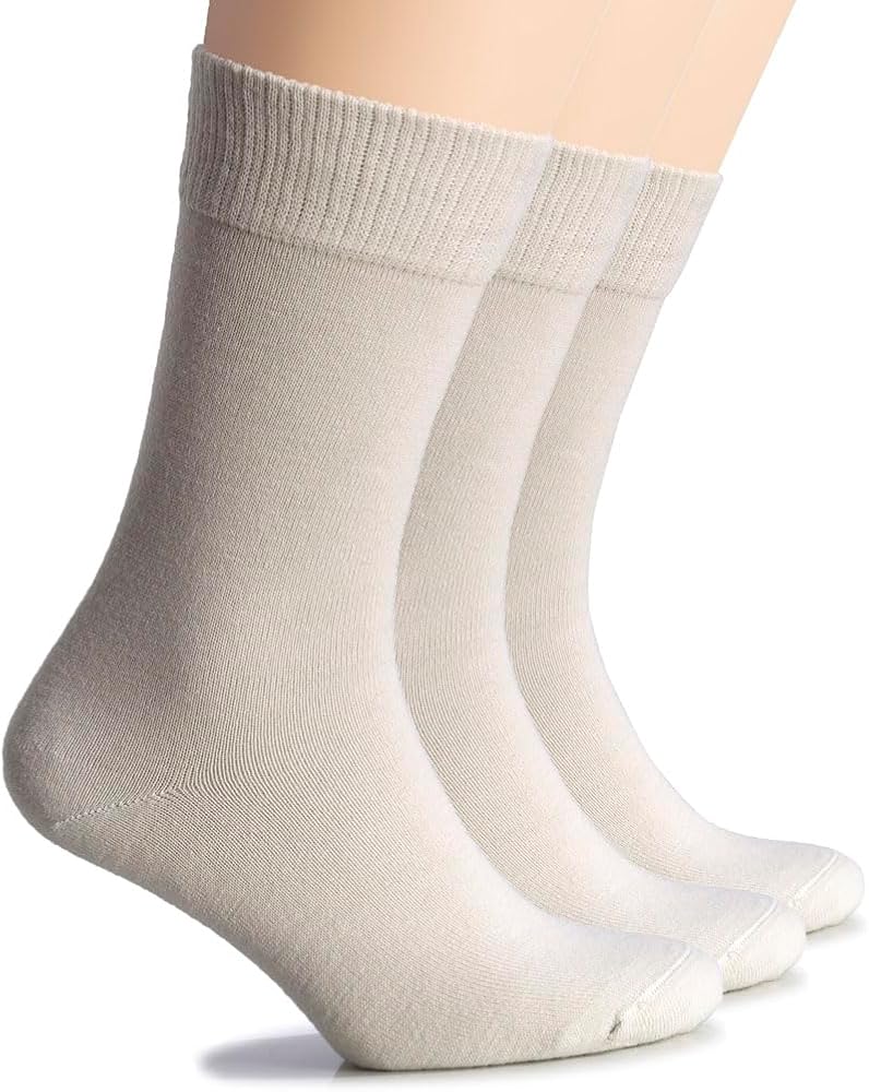 Hugh Ugoli Wool Socks for Women | Soft, Comfy, Warm Winter Crew Socks | Cozy Boot Socks, Comfort Seam & Non Binding, 3 Pairs