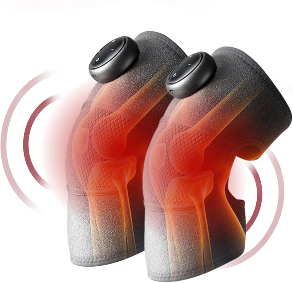 Cordless Heated Knee Brace with Vibration Knee Massage, 5 Gear of Temperature Adjustment, Knee and Shoulder Heating Pad, Winter Warming Products Gifts /124(2pcs)