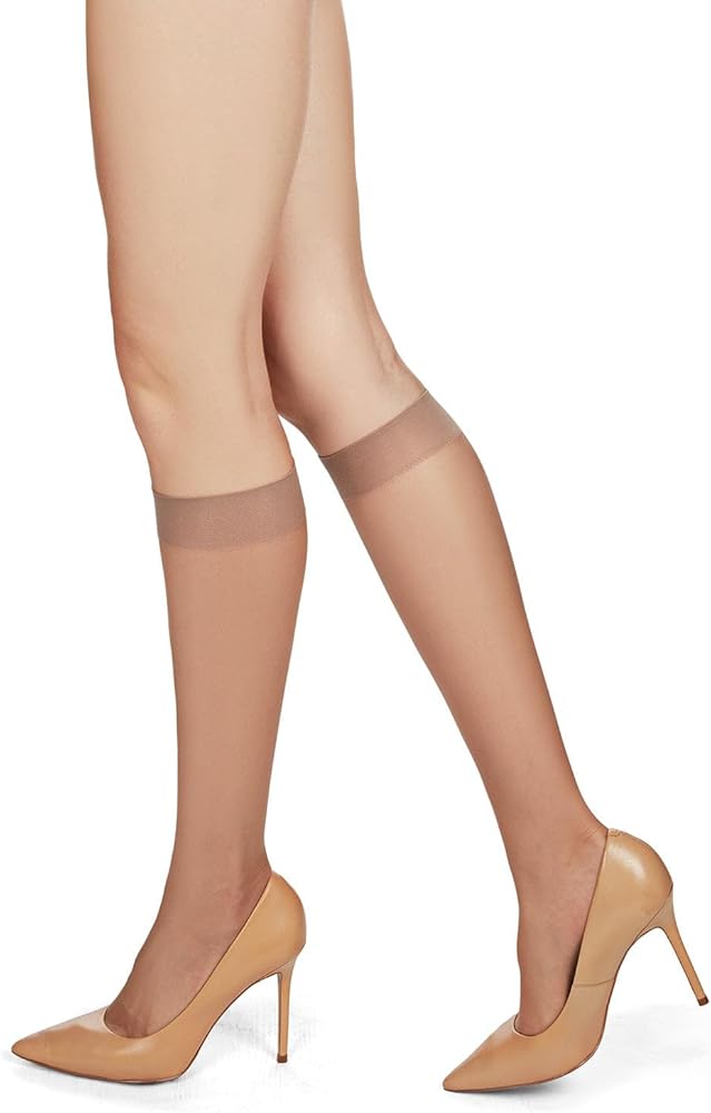 MeMoi Women's Silky Sheer Knee Highs