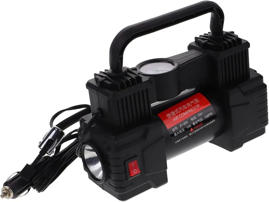 PartyKindom Car Air Pump Auto Air Compressor Tire Inflator Auto Air Pump Portable Air Pump Portable Tire Inflator Tire Pump Air Pumps for Car Tires Compact Air Compressor Plastic